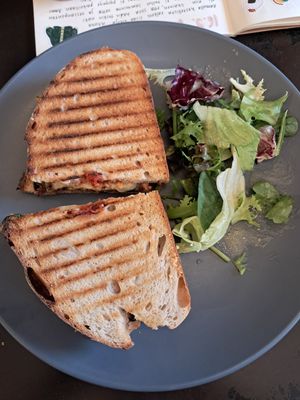 Aubergine toastie at Black Rabbit in Edinburgh