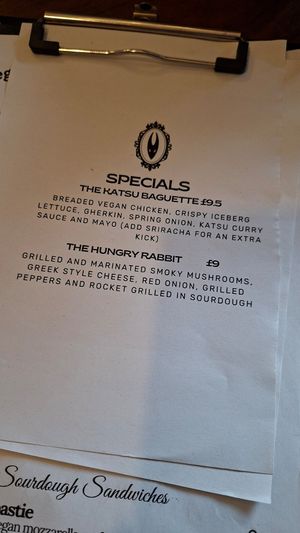 Specials (October 2025) at Black Rabbit in Edinburgh