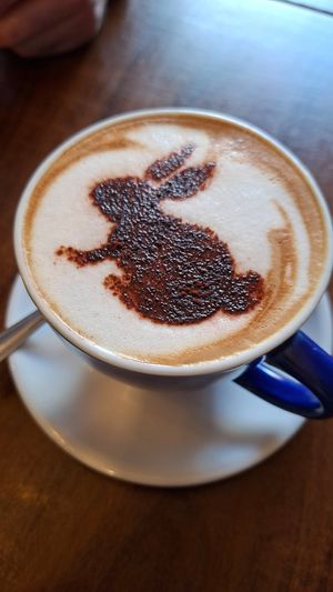 Cappuccino at Black Rabbit in Edinburgh