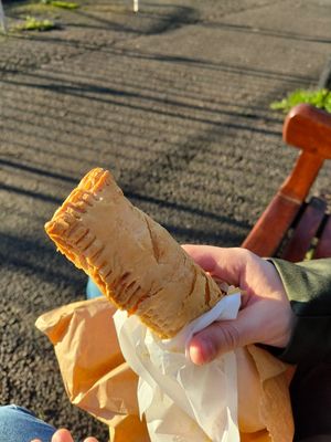 Sausage and egg roll at Black Rabbit in Edinburgh
