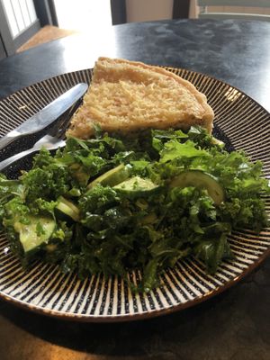 Quiche of the day + salad at Black Rabbit in Edinburgh