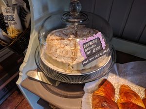 Raspberry bakewell tart GF at Black Rabbit in Edinburgh