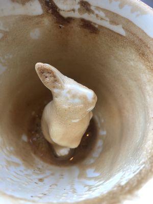 Coffee cup at Black Rabbit in Edinburgh