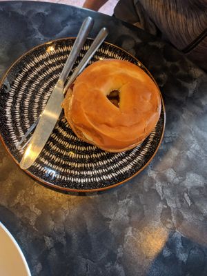 PBJ & banana bagel at Black Rabbit in Edinburgh