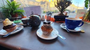 Delicious coffee, tea and cruffins at Black Rabbit in Edinburgh