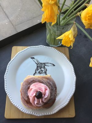 Amarena cruffin at Black Rabbit in Edinburgh