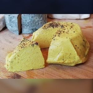 Fresh Fermaggio with turmeric at Black Rabbit in Edinburgh