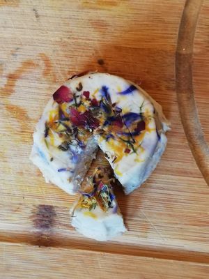 Aged Fermaggio with flowers at Black Rabbit in Edinburgh