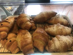 Deliciously flaky croissants  at Black Rabbit in Edinburgh