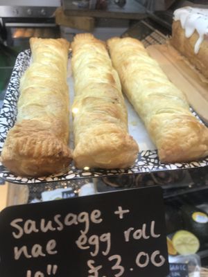 Sausage and egg roll at Black Rabbit in Edinburgh