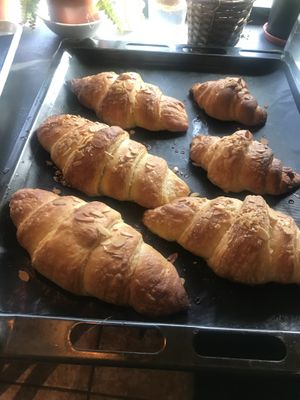 Almond croissants at Black Rabbit in Edinburgh