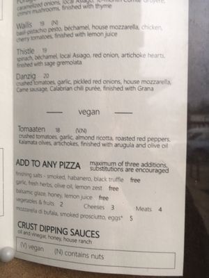 Has almond ricotta  at OVN in Bellingham