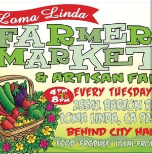 Farmers market at Jades Vegan Sushi in Loma Linda