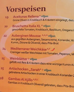 Vorspeisen at Sarah's Mediterranean Secret in Heringsdorf