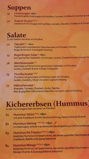 Suppen / Salate / Hummus at Sarah's Mediterranean Secret in Heringsdorf