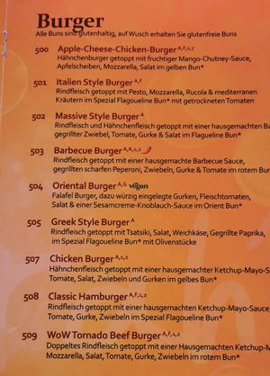 Burger at Sarah's Mediterranean Secret in Heringsdorf