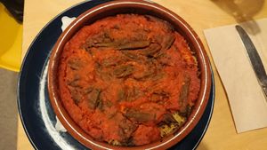 Okraschoten mit Reis. at Sarah's Mediterranean Secret in Heringsdorf