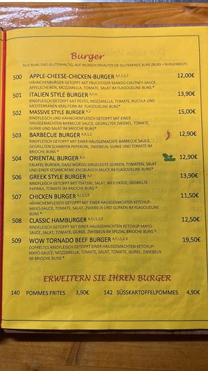 2023 menu with updated prices  at Sarah's Mediterranean Secret in Heringsdorf