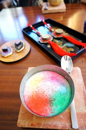 Sweet part of the seasonal set: ice-cream + chocolate + fruit jelly at Ronin in Angers