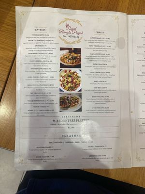 Menu   at Royal Sweets Cafe in Blacktown