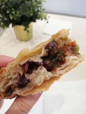 Mushroom and vegetables pastry at Greek Artisan Pastries in Edinburgh