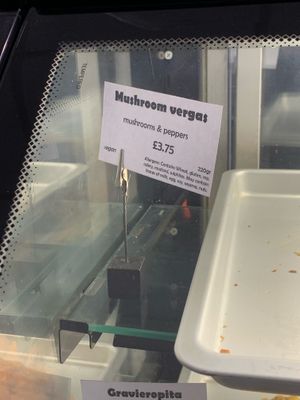 clear signage at Greek Artisan Pastries in Edinburgh