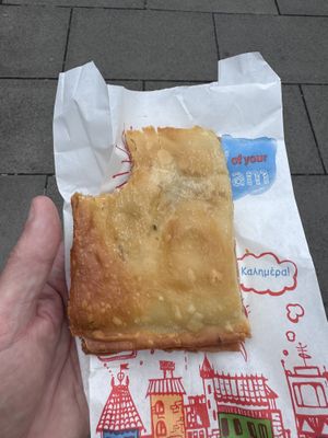 Potato tomato olive   at Greek Artisan Pastries in Edinburgh