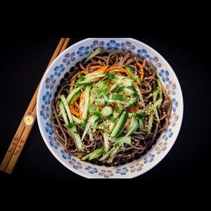 Vegan Japanese Buckwheat Soba Noodle Salad at Healthy Hearts in Melbourne