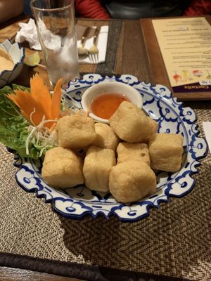 Deep fried beancurd (tofu) - vegan & gf   at Thai Cottage in Berkhamsted