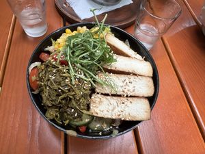 Vegan Poke bowl  at Dobrá Cajovna in Kutna Hora