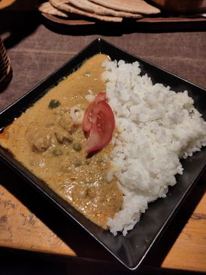 Cashew and vegetable curry at Dobrá Cajovna in Kutna Hora