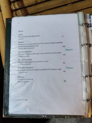 The food menu at Dobrá Cajovna in Kutna Hora