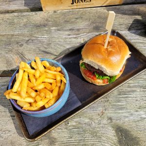 Mushroom burger at On The Waterfront in Exeter