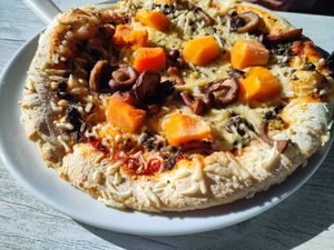 Woodland wonder pizza at On The Waterfront in Exeter