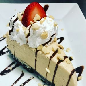Vegan & Gluten Free Peanut Butter Pie with Coconut Cream at Vin'tij in Miramar Beach