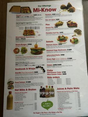 Current menu & prices  at Mi Hungry in Kingston