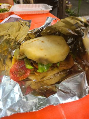 Breadfruit chickpea burger at Ibo Spice in Kingston