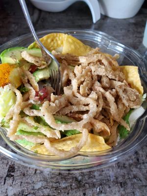 taco salad extra onion and avocado at Salt & Lime in Steamboat Springs