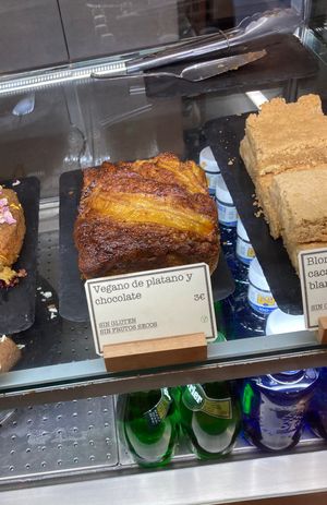 Vegan banana and chocolate bread at The Fix Specialty Coffee in Madrid
