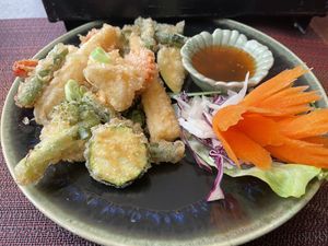 Tempura vegetables   at Erawan Thai in Falkirk