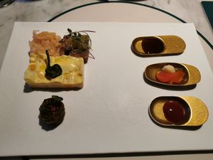 Vegan starter at Maggese in San Miniato