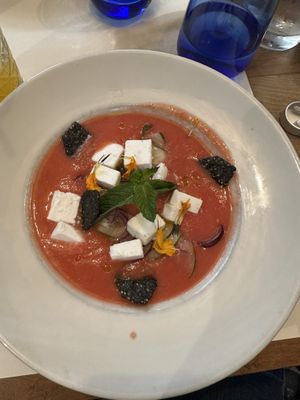 Vegan feta  at Hosteria del Mercato in Rome