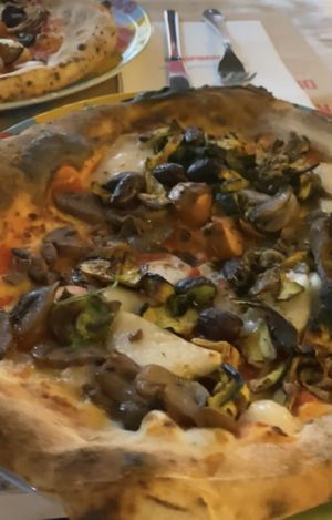 Vegan Pizza with mushrooms added!   at Rossopomodoro - Santa Lucia in Venice