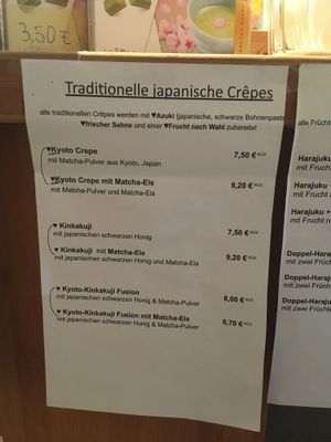 Menu pt 1 at Mimi's Crepes in Hamburg