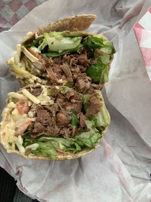 Jackfruit wrap at CR Juices in Fremont