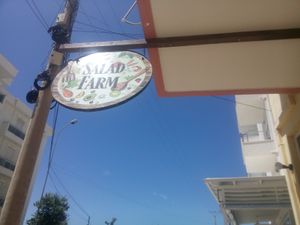 Salad Farm sign at Pat's Deli Farm in Sarande
