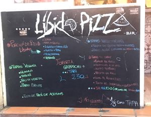 Tapas options. You’ll get 2 with a pint of beer at Libido Bar in Granada