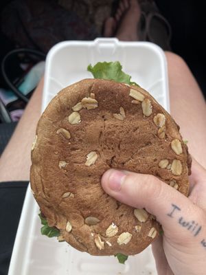 Bottom of bun at Liberty Burger in Dallas