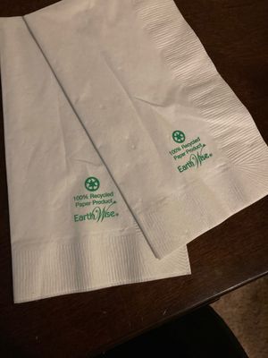 The napkins at Liberty Burger in Dallas