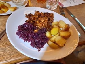 Seitan roasts (in vegan) at Maitrea in Prague
